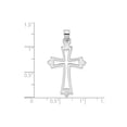 thumbnail image 2 of White Gold Modern Cross Pendant Necklace for Men and Women Sleek Lightweight Religious Jewelry with Cutout Design Symbolizing Faith and Spiritual Style, 2 of 4