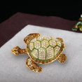 thumbnail image 5 of XYCCA Jewelry Box, 9.3x7.5x2.2cm Tortoise Trinket Box Embedded Rhinestone Zinc Alloy Bright Colors Multi Purpose Bejeweled Box for Home Dressing Table-0625, 5 of 5