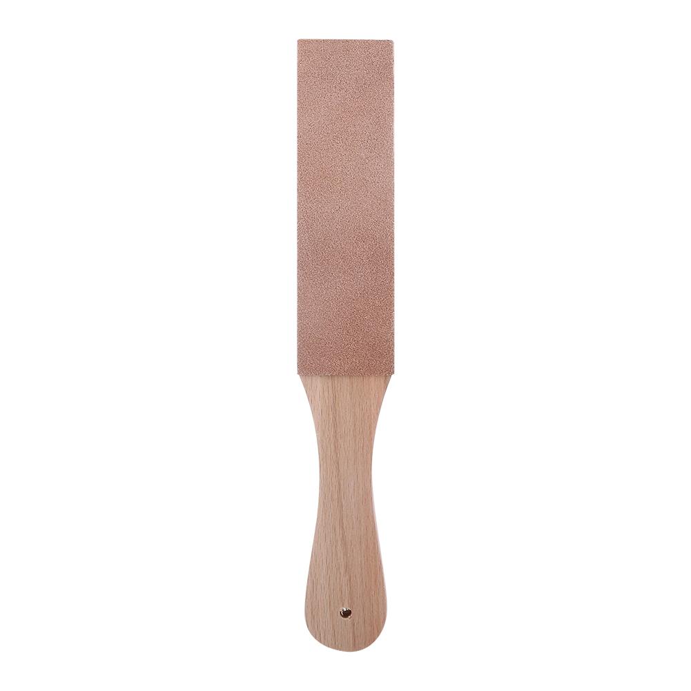 Tebru Leather Sharpening Tool, Wooden Handle Leather Craft Polish