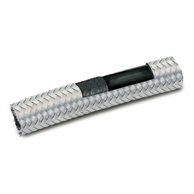 Russell Automotive Braided Hose 632170 ProFlex; For Use With All Hydrocarbon And Alcohol Based Fuels/Lubricants/Additives; -10 AN; 10 Foot Length; Rated At 750 PSI; Stainless Steel Braid