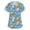 #5A-Sky Blue&1227, variant on Fabrcox S-5XL Easter Bunny Eggs Print Holiday Scrubs for Women V Neck Short Sleeve Easter Stretch Nurse Uniform with Pocket