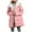 E-Pink, variant on felwors Women's Winter Mid Length Thick Warm Lamb Wool Lined Jacket Coat Pink, XL