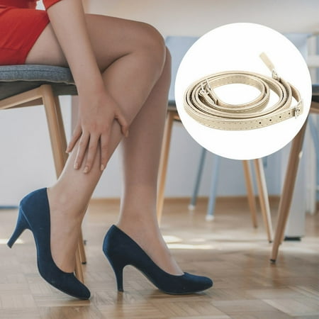 

EiecJdf Women Leather Shoelaces Shoes Belt Ankle Tie Strap Band For High Heels Women s Detachable Anti Slip Shoe Ankle Straps Belt Laces Band For High Heels Shoes Pumps