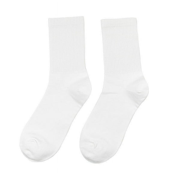 ShomPort Comfy Socks Women Casual Athletic Crew Socks Womens Cozy Socks Cotton Warm White Sock