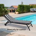 thumbnail image 3 of Outdoor Lounge Chair Cushion, 2PCS Replacement Patio Funiture Seat Cushion Chaise, Lounge Cushion Pool Chair Cushion 69" Length (Black and White), 3 of 9
