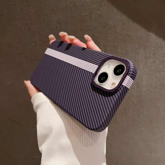 Allytech Slim Case for iPhone 13 [Compatible with Magsafe] [Military Grade Drop Protection], Aramid Fiber Luxury Shockproof Anti-Scratch Hard PC Cover Case for iPhone 13, Darkpurple