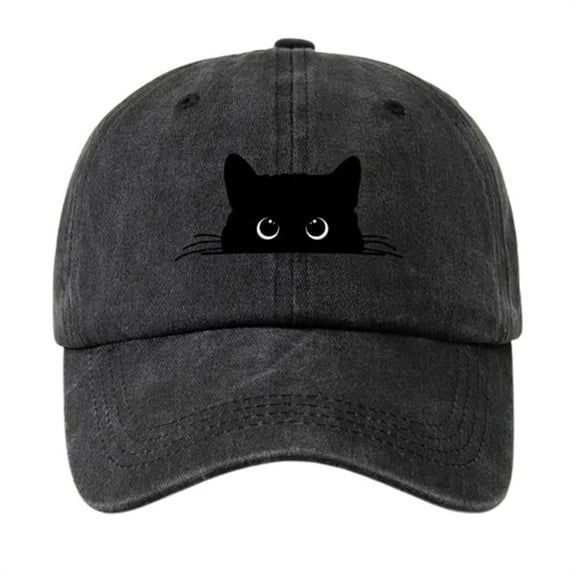 Baby Sweetie Women Men Baseball Cap, Vintage Embroidery Cat Adjustable Hat Sun Visor Hat for Casual Daily