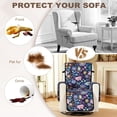 thumbnail image 7 of SCRAWLGOD Boho Floral Print Recliner Chair Cover Anti Dust Non Slip Reclining Chair Slipcover Pet Friendly Recliner Cover with Pocket, 7 of 7