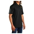 thumbnail image 4 of Mens PosiCharge Active Textured Colorblock Polyester Polo Black/ Grey X-Small, 4 of 8
