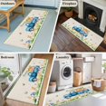 thumbnail image 5 of Green Plaid Easter 2'x6' Runner Rugs for Hallway Kitchen Bedside Non Slip Washable, Blue Truck Spring Floral Bunny Rustic Entryway Rug Runners with Rubber Backing, Long Carpet Runner for Laundry Room, 5 of 8