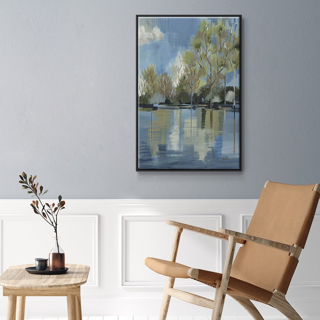 Enchanted Forest I Framed Premium Gallery Wrapped Canvas - Ready to Hang - 25 x 37 - Black Floating Frame