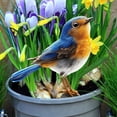thumbnail image 4 of Lypsnake Little Blue Bird Decorative Floor Insert, Realistic Robin Bird Yard Art Stake, Weatherproof Resin Ornament for Outdoor Lawn Flower Bed Patio and Garden Path, 4 of 7
