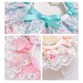 thumbnail image 4 of LYMAYTER Bib Soft Comfortable Exquisite Eye-catching Bowknot Floral Print Pet Dog Lace Neck Scarf Daily Collocation Pet Neckerchief, 4 of 7