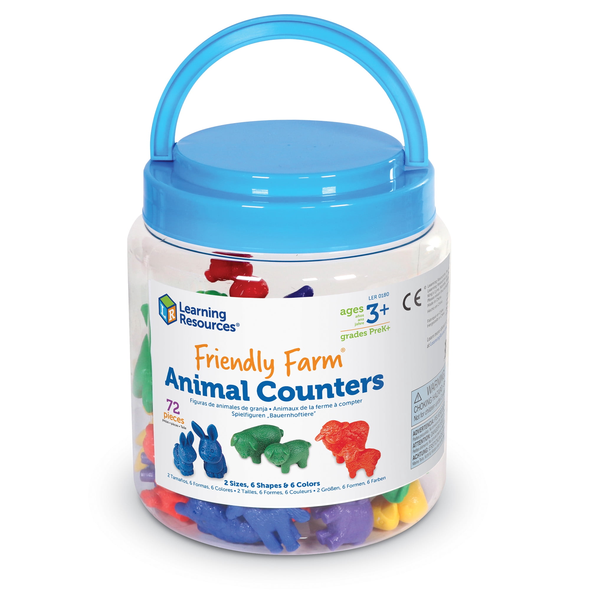 Learning Resources Friendly Farm Animal Counters, 72 Pieces
