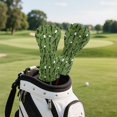 thumbnail image 3 of Yuyamidu Green Golf Ball Golf Head Cover for Golf Head Club Fashion Golf Club Head Cover for Driver/Fairway Wood/Hybird Club Protection, PU Leather, 3 of 8