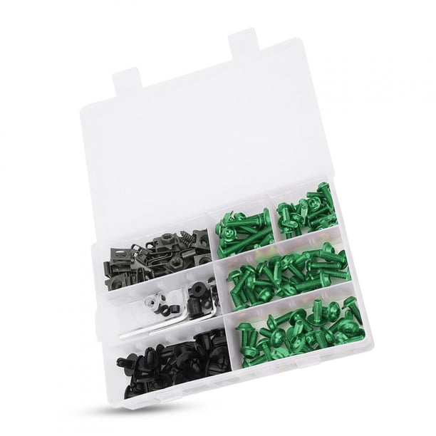 Kit de tornillos de carenado, 198 piezas/juego, tornillos de carenado de parabrisas, piezas de motocicleta, kit de pernos de carenado probados profesionalmente