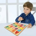 thumbnail image 3 of Wooden Puzzles - Alphabet Puzzle, Shape and Number Puzzle Toys, C, 3 of 5