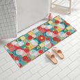 thumbnail image 2 of Pioneer Flower Floral Print Pattern Bathroom Rugs Mat, Non Slip Microfiber Bathroom Rug with Rubber Backing, Soft Mats for Bathroom Floor Tub Shower, 24"x60", 2 of 5