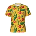 thumbnail image 4 of Qekee Colorful Vegetables Classic Fit T-Shirt Men's Shirt Men's Tight Short Sleeves for Exercise, Running, Mountaineering - Colorful Vegetables, 4 of 9