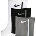 thumbnail image 2 of Nike Womens Everyday Plus Lightweight Training Ankle Socks 3 Pack Blackck6021-904/White Medium, 2 of 3