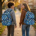 thumbnail image 3 of KUIFORTI Red Car Print Boys Backpack Kids School Bag Durable Polyester with Side Pockets Adjustable Straps Back to School Gifts, 3 of 7