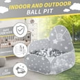thumbnail image 4 of Kids Star Ball Pit Large Pop Up Childrens Ball Pits Tent for Toddlers Playhouse Baby Crawl Playpen with Basketball Hoop and Zipper Storage Bag, Balls Not Included, 4 of 6