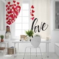 thumbnail image 5 of Valentine's Day Blackout Curtains for Bedroom, Red Love Heart Branches Bottles Beige Thermal Insulated Kitchen Drapes with Grommets, Light Blocking Window Treatment, 2 Panels 52" x 63", 5 of 7