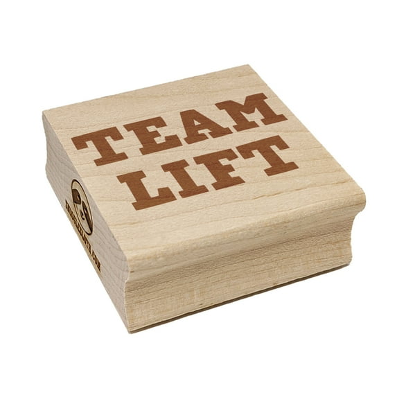 Team Lift Text Square Rubber Stamp Stamping Scrapbooking Crafting - Medium 1.75in