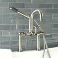 thumbnail image 3 of Kingston Brass Ae840.Dl Concord Deck Mounted Clawfoot Tub Filler - Nickel, 3 of 7