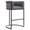 Grey and Black, variant on Manhattan Comfort Cosmopolitan 29.5" Faux Leather Barstool in Cream