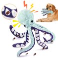 thumbnail image 2 of Pet Sniff Toy Pet Plush Toy Cat Dog Voice Octopus Shell Puzzle Toy Squeaky Dog Teeth Cleaning Chew Toy Pet Supplies (green), 2 of 7