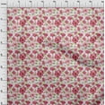 thumbnail image 3 of oneOone Cotton Silk Pink Fabric Leaves & Watercolor Flower Floral Sewing Fabric By The Yard Printed Diy Clothing Sewing Supplies 42 Inch Wide, 3 of 4