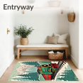 thumbnail image 3 of ODIKA 6' x 9' Machine Washable Non-Slip Area Rug, Christmas Train High Traffic Rug, Green, 501629, 3 of 7
