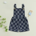 thumbnail image 2 of Sopiago Toddler Baby Girl Sunflower Overalls Shorts Daisy Sleeveless Jumpsuit for Toddler Girl Floral Bodysuit Summer Clothes (Navy,2-3 Years), 2 of 6