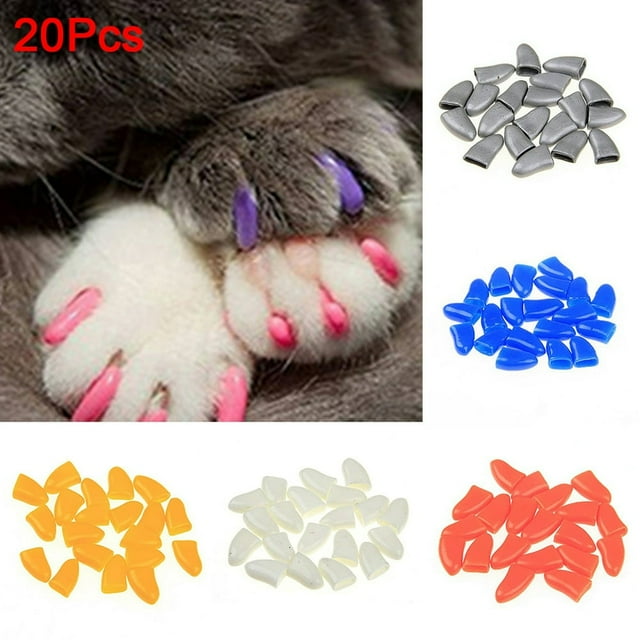 CNKOO 20Pcs Pet Cats Kitten Anti-scratch Grooming Nail Paws Claw Cap Cover Protector