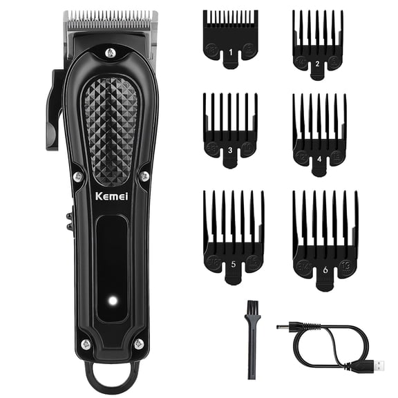 Audessy KEMEI Hair Clippers for Men, Professional Barber Clippers for Hair Cutting Cordless&Corded, Rechargeable Beard Trimmer