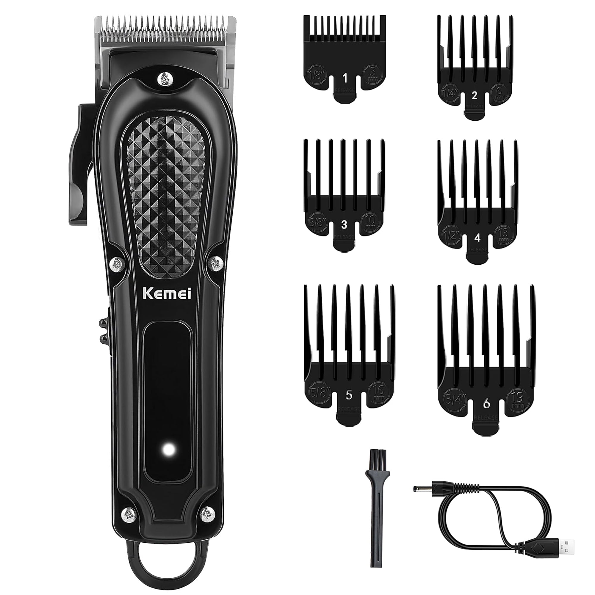 Audessy KEMEI Hair Clippers for Men, Professional Barber Clippers for Hair Cutting Cordless&Corded, Rechargeable Beard Trimmer