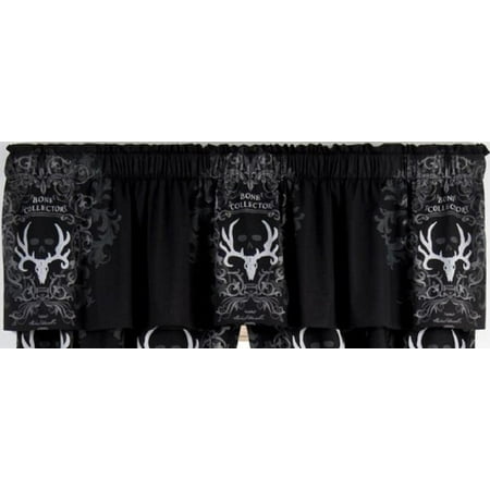 By Michael Waddell Window Valance Black White The Bone