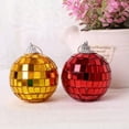thumbnail image 6 of EOEMY Christmas Glass Crystal Ball Hook Earrings Drop Dangle Women Festival Jewelry-Red, 6 of 9