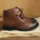 thumbnail image 3 of NECHOLOGY Botas Mujer Adulto Femenino Zapatos Botines para mujer Retro Mujer Ocio Color sólido Tacones cuadrados Cordones Botines cortos Zapatos de punta redonda (Brown, 9), 3 of 7