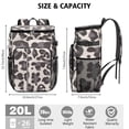thumbnail image 3 of Travel Cooler Bag - Beige and Black Of Leopard Print Camping Beer Cooler Backpack with Bottle Opener- Waterproof Insulated Picnic Backpacks - Cooler Bag for Beach, 3 of 6
