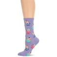 thumbnail image 2 of Teacup Pig Lavender Ladies Crew Socks, 2 of 2