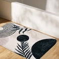 thumbnail image 3 of Bathroom Rugs Black and White Boho Bath Mat, Small Cute Bath Mat Non-Slip Soft Washable Bathmat Shower Rug for Bathtub Boho Decor, 3 of 6