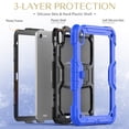 thumbnail image 4 of FJLBDE Case for iPad (A16) 11th Gen 2025/ iPad 10th Gen 10.9 Inch 2022, Rugged Shockproof Tablet Cases Cover with Kickstand Shoulder Strap, Blue, 4 of 7