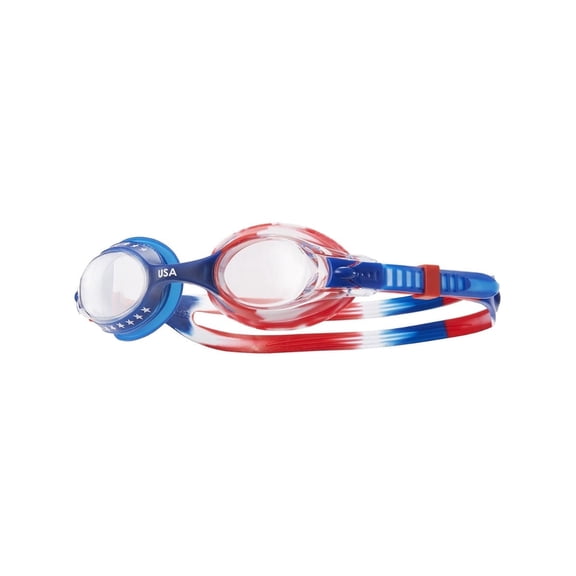 TYR Swimple Kids' Swim Goggles – Youth Goggles with Anti-Fog, UV Protection, Adjustable Fit, Red/Navy