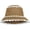 Khaki+white, variant on Women Girls Sun Visor Hats Foldable Wide Brim Colorful Crochet Straw Hat Summer Beach Cap Casual Bucket Hat Fisherman Caps