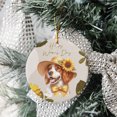 thumbnail image 3 of Happy Women's Day Brittany Spaniel Sunflower Vintage Proud Mom Ceramic Round Ornament Brittany Dog Lover Gifts Idea Home Tree Decor - 02030, 3 of 5