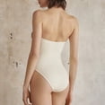 thumbnail image 4 of WEAIXIMIUNG Rashguard Swimsuit Women Women's Fashion Casual Gold Round Button Decoration Three Color Hollow Patchwork Swimsuit, 4 of 6