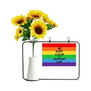 Transgender Bisexuals Flag LGBT Artificial Sunflower Vases Bottle Blessing Card