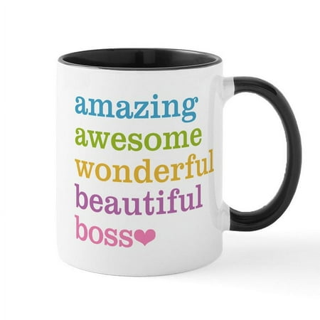

CafePress - Amazing Boss Mugs - 11 oz Ceramic Mug - Novelty Coffee Tea Cup